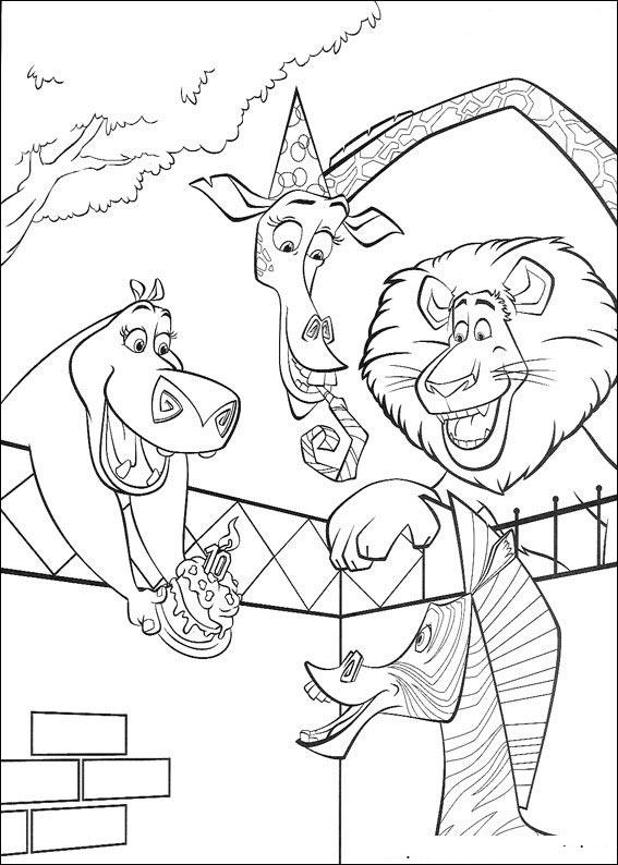 madagascar movie characters coloring pages - photo #27